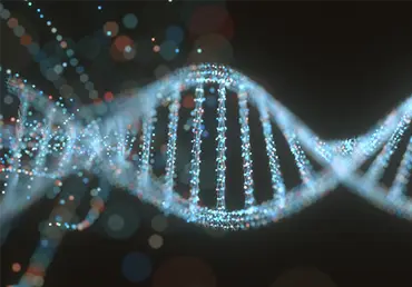 Colorful DNA molecule. Concept image of a structure of the genetic code.