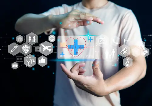 how to read your health insurance card man with insurance and medical symbols floating thumbnail image