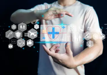 how to read your health insurance card man with insurance and medical symbols floating thumbnail image